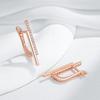 Unique Shiny Natural Zircon Drop Earrings For Women Trend  Rose Gold Color Accessories Daily Fine Jewelry Crystal Gift