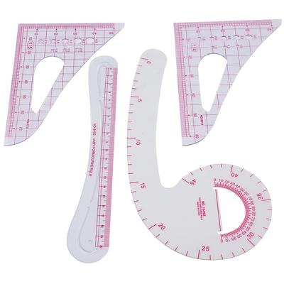 4 Stück Kurvenlineal Kunststoff Nähen Gradieren Proofing Multifunktion Bekleidungsdesign Werkzeug