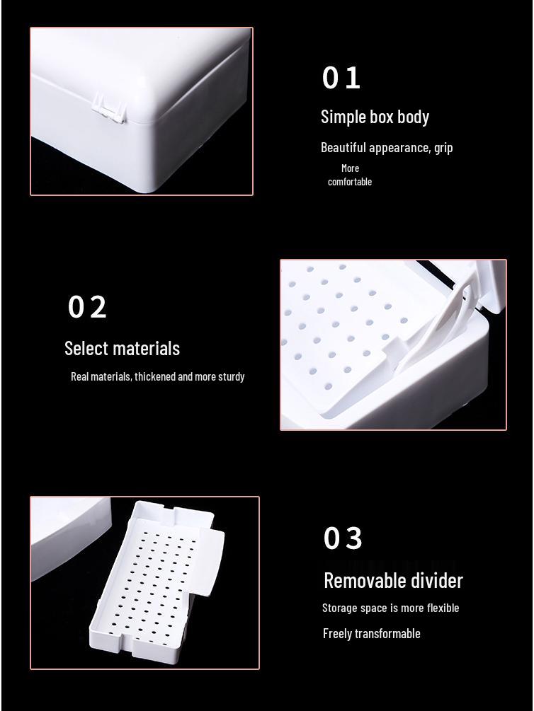 Nail Tool Alcohol Disinfection Box for Beauty and Cleaning