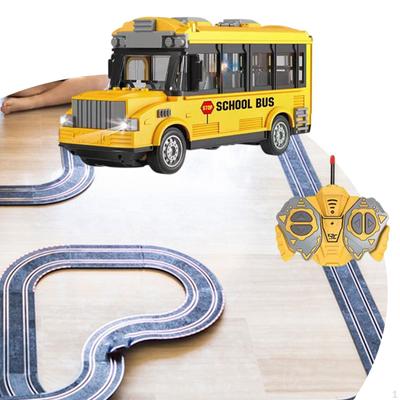 City Bus Model RC Car 1/30 4 Channel Classic Remote Control Vehicles Children Gift with Lights