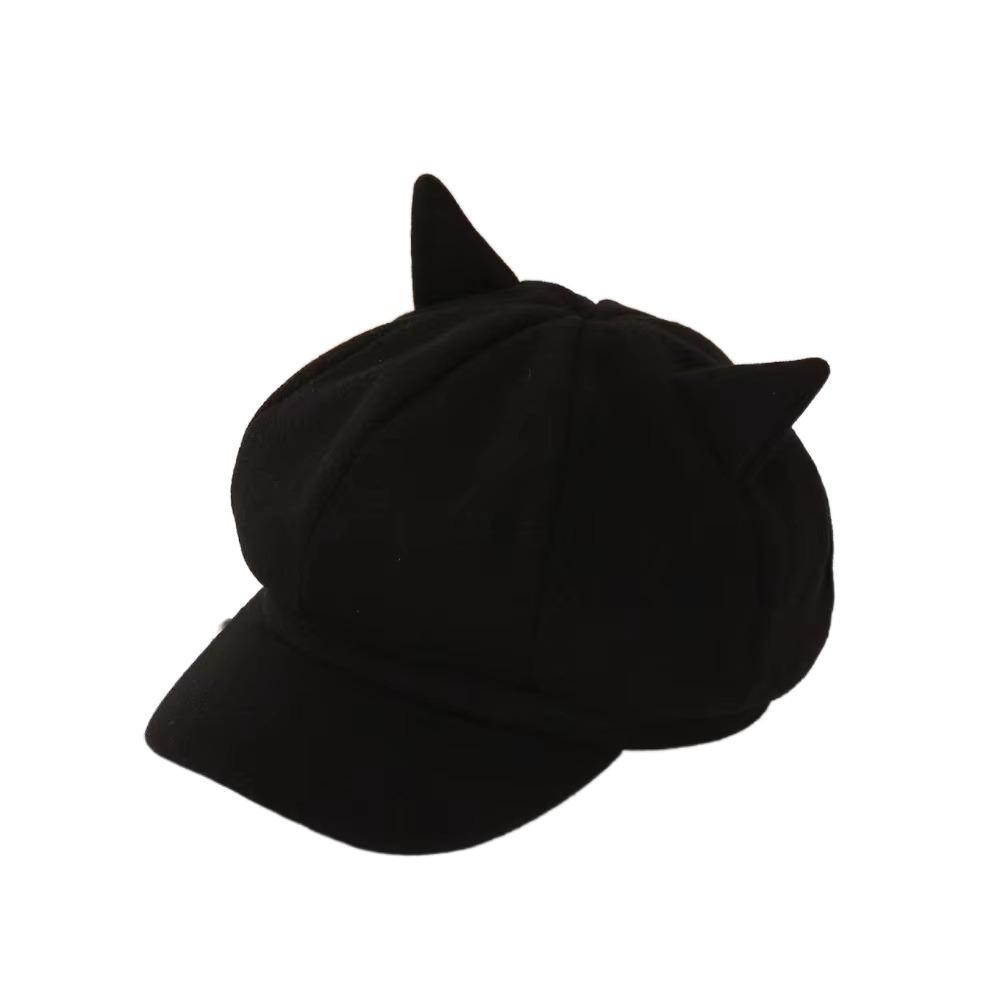 Adjustment Cat Ear Hat Cute Cat Ears Women Hat Retro British Beret Hat  Painter