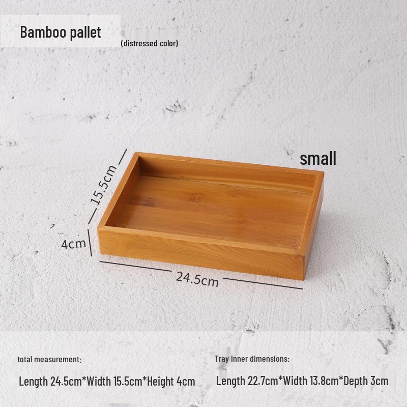 Wooden Desktop Storage Box: Raw Wood Tray & Cosmetics Lipstick Organizer