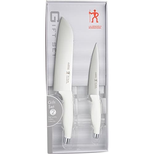 Henckels "HI Style Santoku / Petty 2pcs Set White Made In Japan" Santoku Small Sword Knife Set Stainless Steel Gift Dishwasher Safe Made In Seki City,