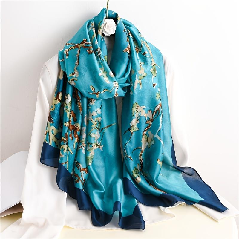 Luxury  Silk Scarf Women Animal Print Muffler Shawls Wraps Scarves Hijab Bufanda Foulard Female Bandana 180*90Cm