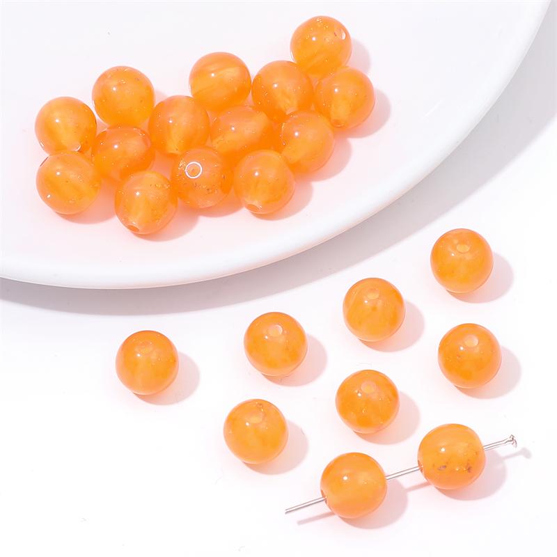 Resin Round Beads Pendant Charms for Jewelry Findings DIY Necklace Bracelet