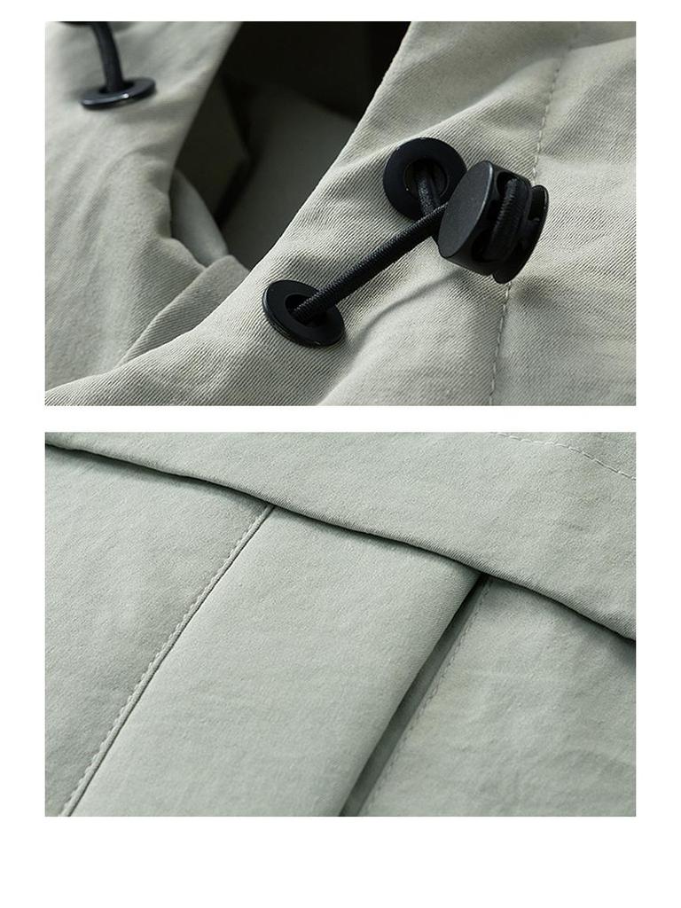 Men's Trendy Plus Size Mid-Length Cotton Windbreaker Jacket - Warm and Fashionable 2026 Edition