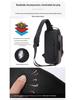 Men's Waterproof Anti-Theft Crossbody Bag with Combination Lock - Nylon Chest Pack for Motorcycle