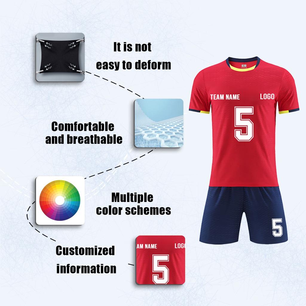 DIY Custom Adult And Children Three-piece Football Uniforms