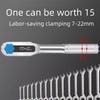 Adjustable Double Head Blossom Wrench 7-22mm SelfTightening Spanner For Various Nut Bolts Durability Steel Ergonomic Handle