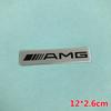 Long Thin Aluminium Label Sticker Car Emblem for Mercedes Benz AMG Edition Logo Powered By Germany Flag Racing Track Stripes
