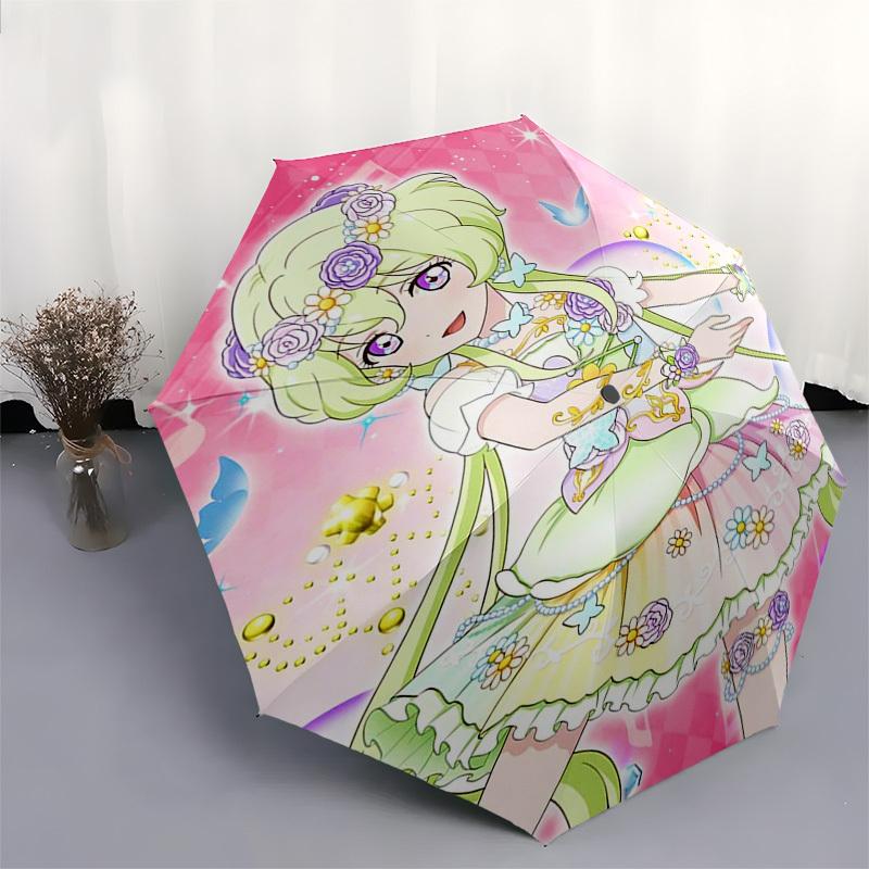 1pc Precure Outdoor Umbrella - Automatic Opening/Closing, Portable 3-Fold Design with Iron Frame for Festive Gifts, Travel, Daily Use, Suitable for Fa