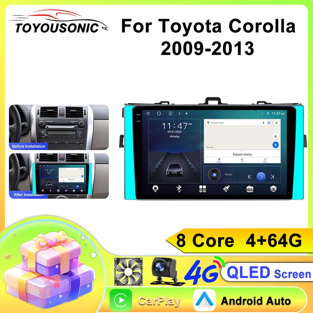 10,1" Android 13 Autoradio für Toyota Corolla E140 / 150 2007 2008 2009 2010 2011 2012 2013 Multimedia-Player 2 Din DVD