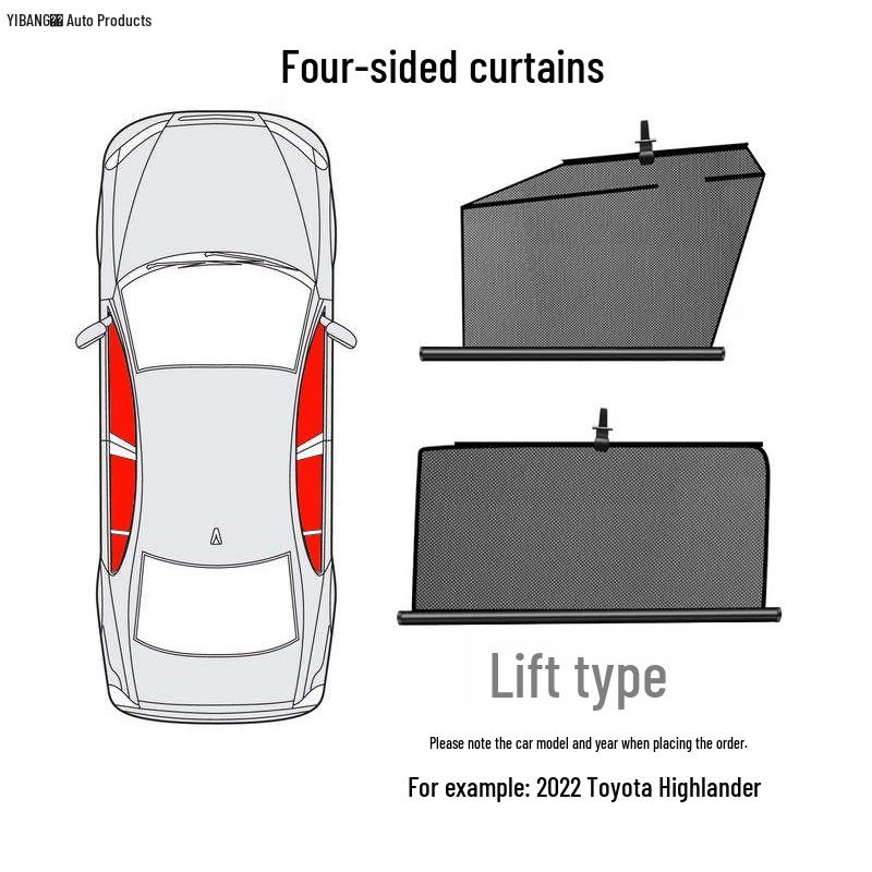 Automatic Car Window Sunshade Curtains - Heat Insulation and Sun Protection