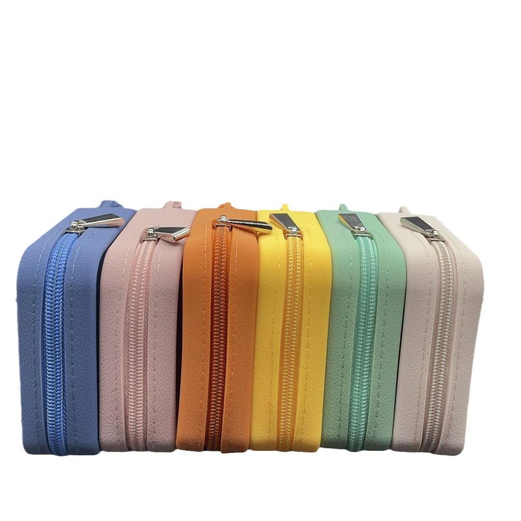 Solide, runde, quadratische Münzbeutel aus Silikon, weich, klein, Designer-Reißverschluss, Münzgeldbörse, Mini-Geldbörse, Beutel, Aufbewahrungsbeutel für Ohrringe und Kopfhörer