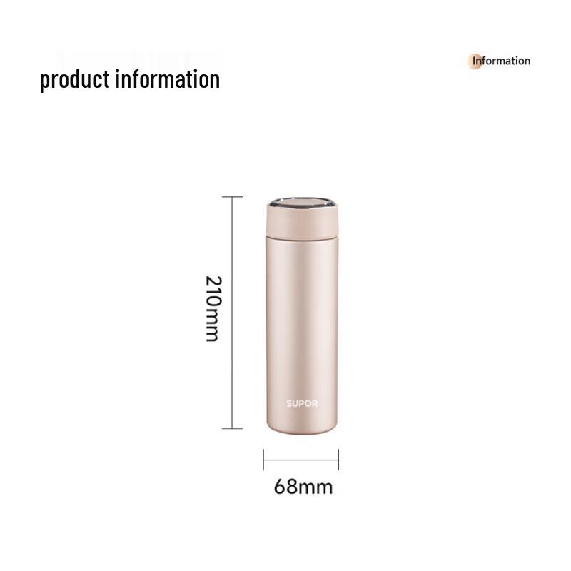 SUPOR 450ml 316 Stainless Steel Vacuum Insulated Bottle