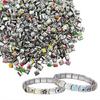 100Pcs Elegant Italian Charm Bracelet Module Stainless Steel Links for Handchain Fashionable Wristband Components