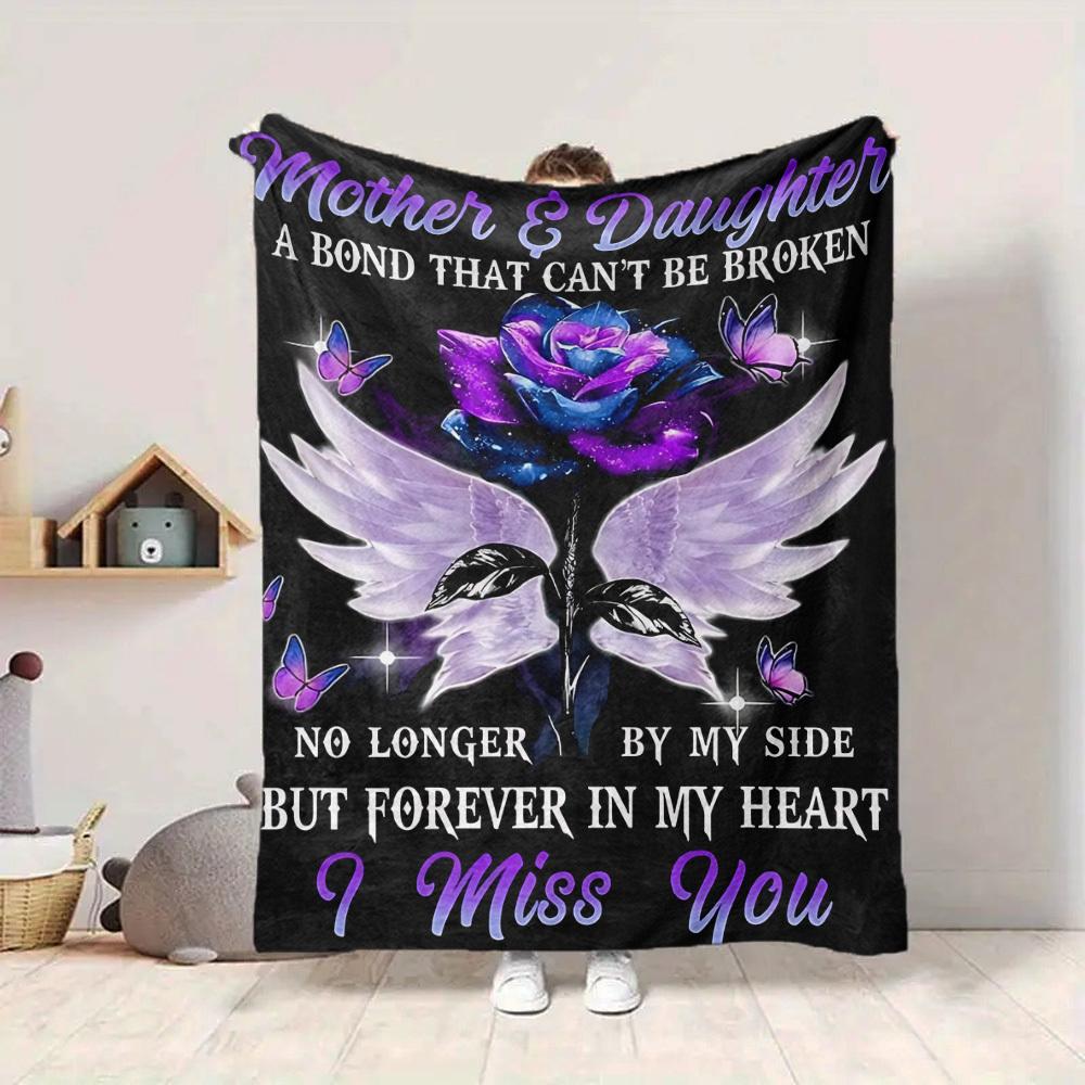 1pc Mother Daughter Bond Blanket, Lightweight Flannel Throw For Sofa, Bed, Travel, Camping, Livingroom, Office, Couch, Chair