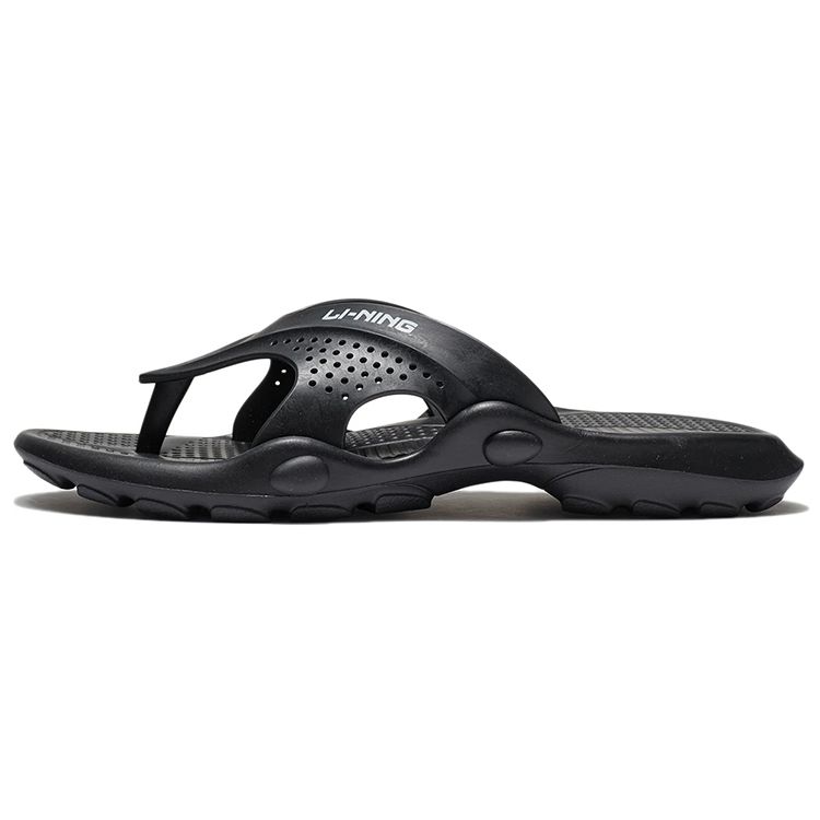 

Li-Ning Удобные прочные сандалии EVA Slide для мужчин, черная обувь AGAS007-1