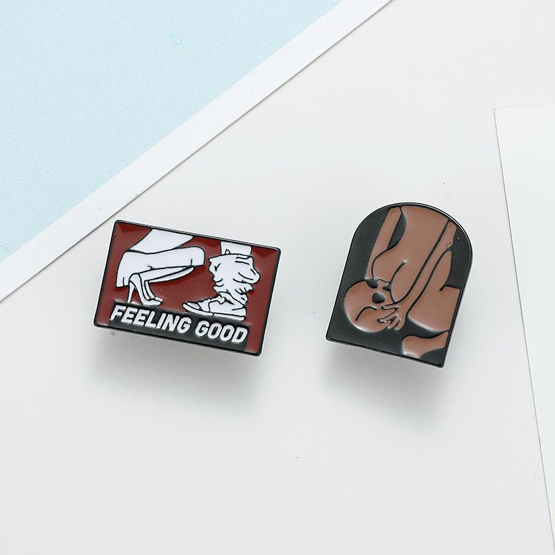 Goofy Style Creative Alloy Brooch – European/American Punk Fashion Pin