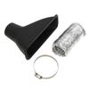 1pcs Universal Car Front Bumper Admission Air Turbo Air Intake Pipe Kit ABS Turbine Inlet Kit Pipe Air Funnel Carbon Fiber Look