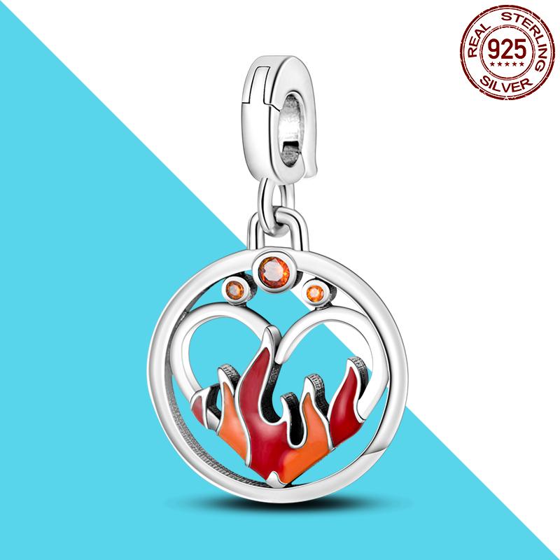 925 Silver Me Series Eye Medallion Pendant Charms for Bracelet Necklace DIY Link Earring Styling Two-ring Connector Jewelry