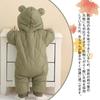 Baby nest Baby Clothes Jumpsuit Coverall Bear Long Sleeve Romper Coat Winter Warmth Boys Girls Green Size 90 18-24 Months