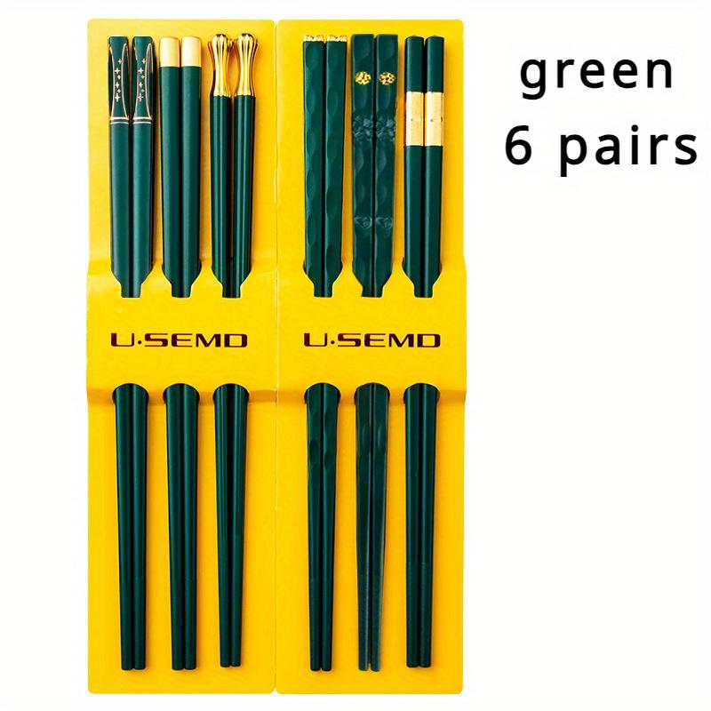 5/6/8Pair High Temperature Resistant Household One Person One Chopstick Meal Sharing Alloy Chopsticks