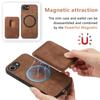 For Magsafe Leather Case for Iphone 16E 16e SE4 Magnetic Wallet Card Pocket Cover for Iphone 16E 16 Pro Max 14 15 Plus 13 12 11