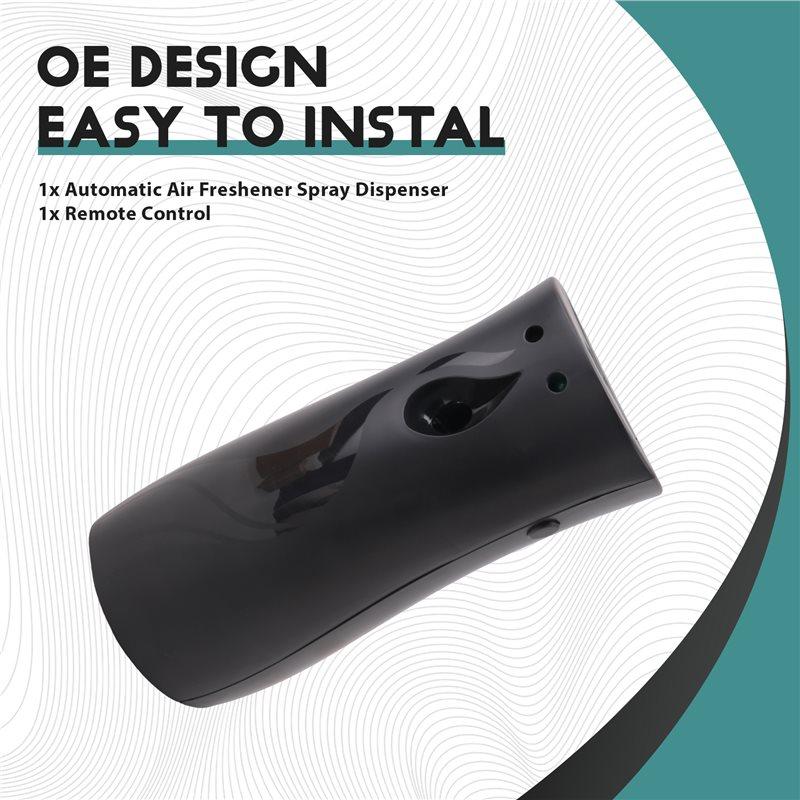 A96K-Automatic Air Freshener Spraying Dispenser, Wall/Standing Aerosol Spraying Dispenser With Remote Control Black