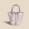 2025 Trending Women's Genuine Leather Cowhide Bucket Bag: Versatile, Top Layer Vegetable Tanned Handbag