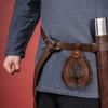 PU Leather Dice Bag Dice Rolling Tray Vintage Waist Bag Coin Purse for RPG-Dice DND-Dice Bag Drawstring Slingshots Pouch