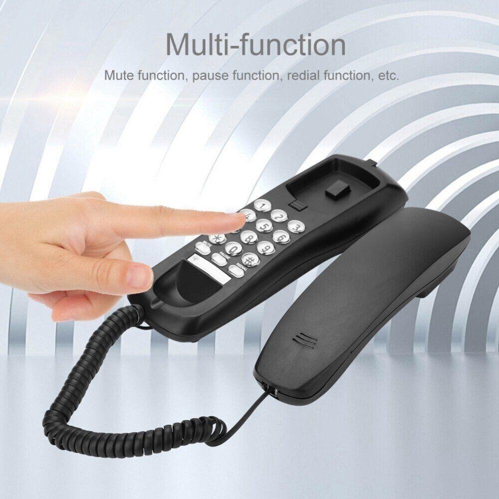 Desktop Corded Phone Wall Mounted House Phones Caller ID Wired Telephone Home Office