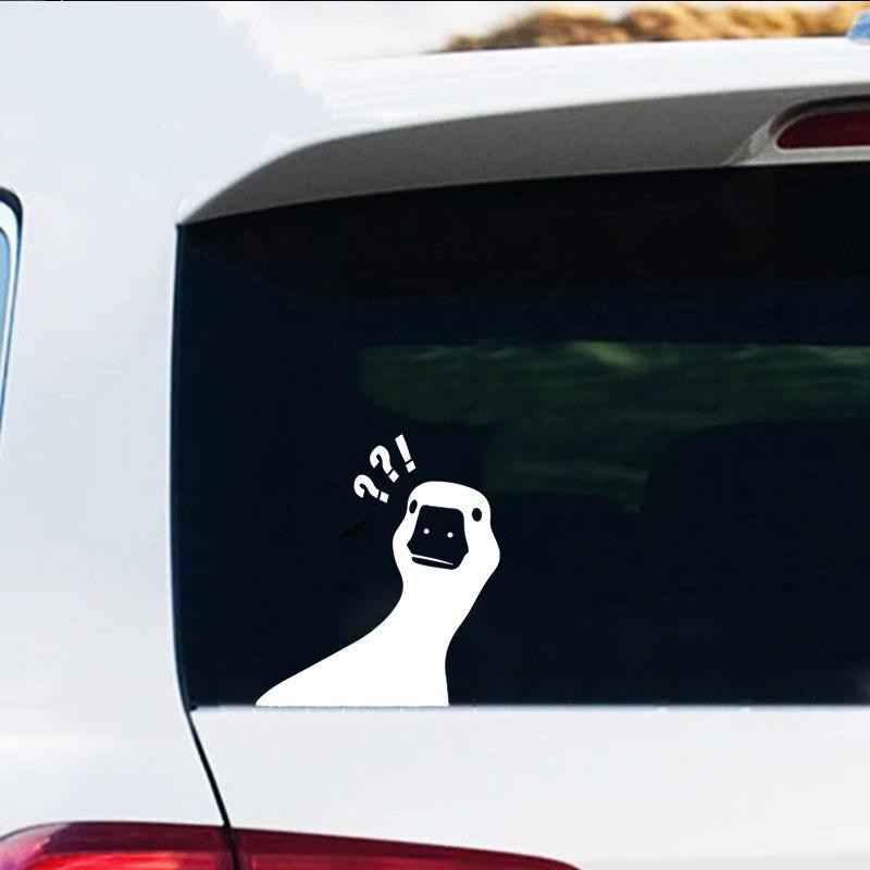 Kreatywne Wodoodporne Trwałe Pvc Personalizowane Zwierzę Gęś Odblaskowe Naklejki Samochodowe Na Samochód Ciężarowy Urocza Naklejka Na Okno Karoserię Samochodu