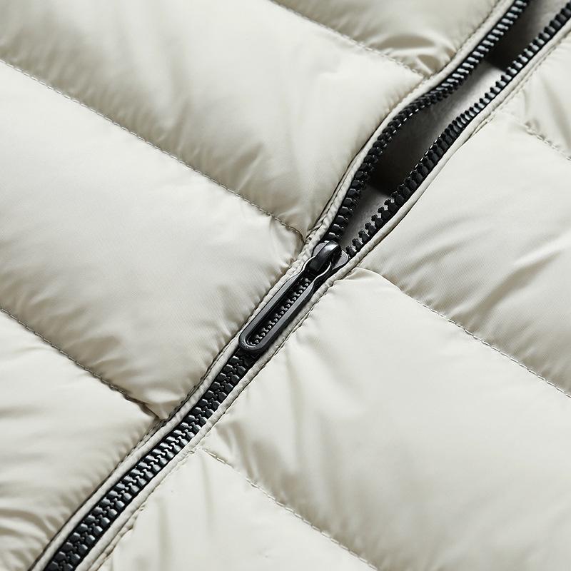 Light Section of The Clothing Cotton Coat Men's Winter Solid Colour Removable Cap Slim Thickened Top Coat Comfortable and Versatile Jacket