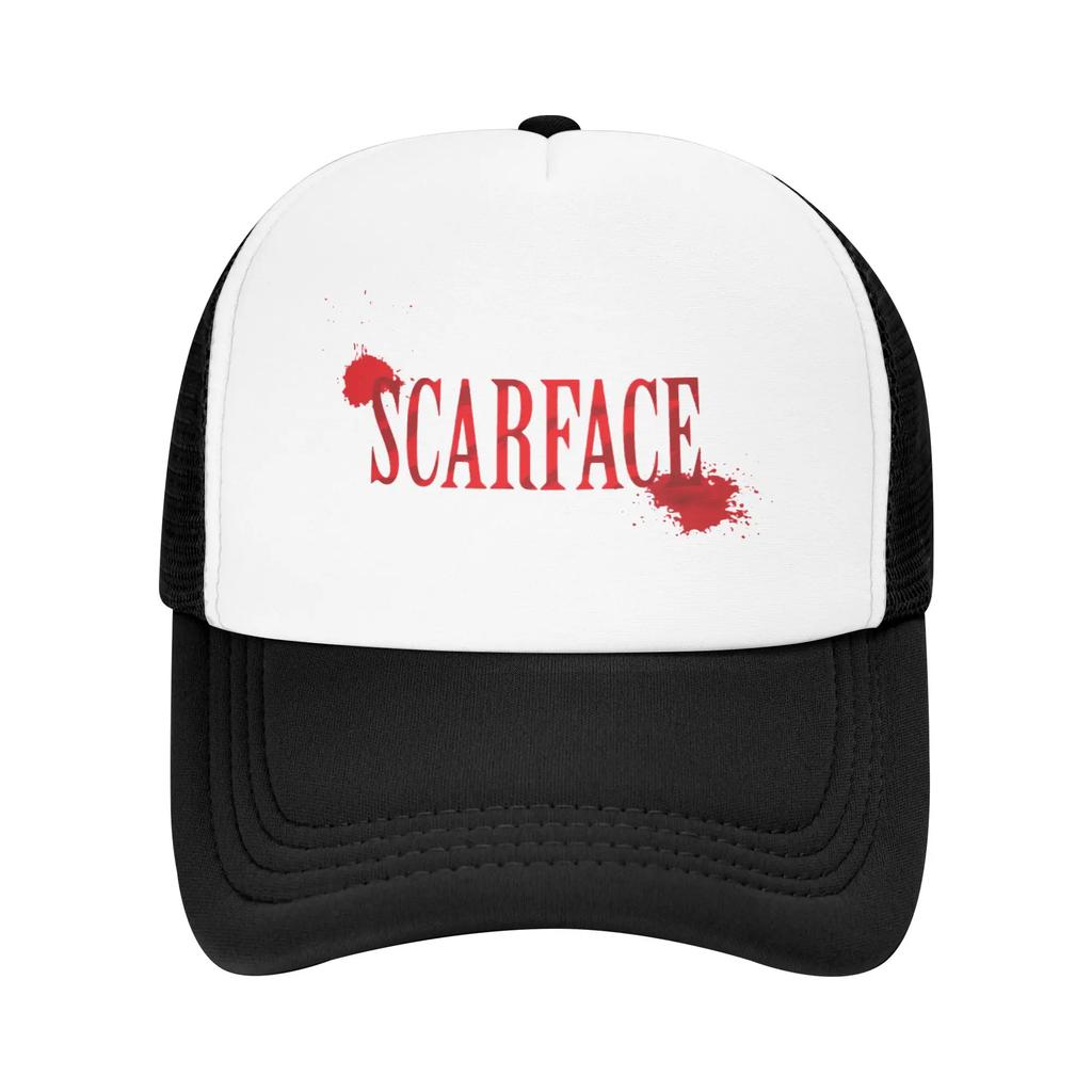 New Summer Mesh Sun Hats Scarface logo Summer Baseball Cap Funny Trucker Hat Unisex Women Design Kpop Rock Breathable Baseball Cap