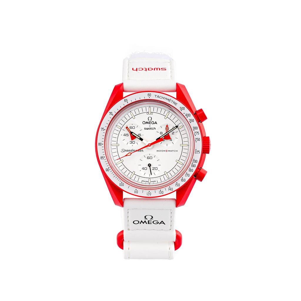 Swatch X Swatch Mission To Mars 42mm Watch SO33R100