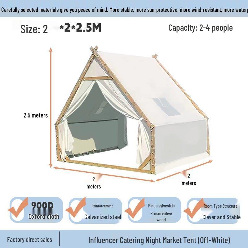 Three-Person Rainproof BBQ Dining Tent for Outdoors & Indoors