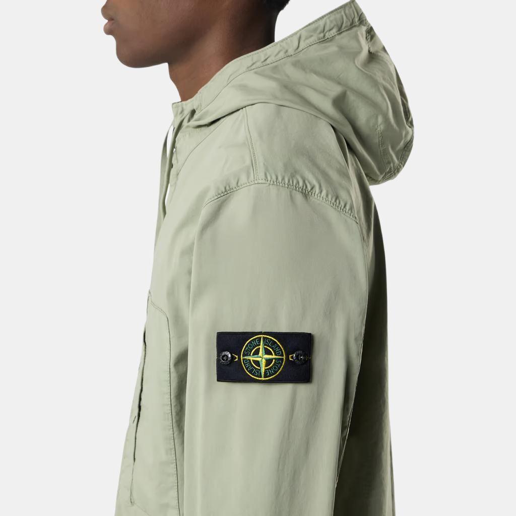 STONE ISLAND Solid Color Hooded Long Sleeve Jacket Men Jacket Sage K1S154100091S0010-V0055