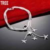 925 Sterling Silver Tassel Five-Pointed Star Side Chain Beautiful Bracelet Gift Jewelry