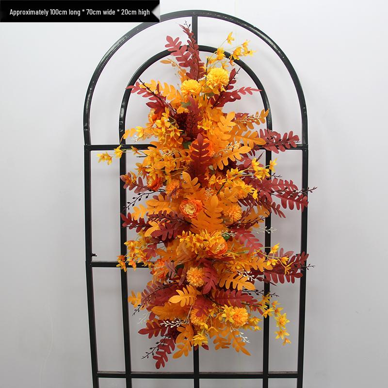 Blumen Kunstseide Blumenstreifen Set: Lange Hängegang-Anordnung & Hochzeitsaal-Dekor