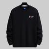 Men's Loose Fit Round Neck Hoodie with Long Sleeves and Velvet Layer, Autumn/Winter Style