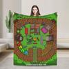 9-9 Nights in the Forest Blankets Deer Game Flannel Funny Soft Throw Blanket for Home Textile Decor