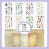 1 Set Flower Plants Scrapbook Sticker with 10 Paper Sheet Waterproof PET DIY Notebook