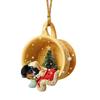 Christmas Tree Pendant Dog Animal Drop Ornament In Snow Pocket Hanging New Year Festive Party Supplies Room Decoration Xmas Gift