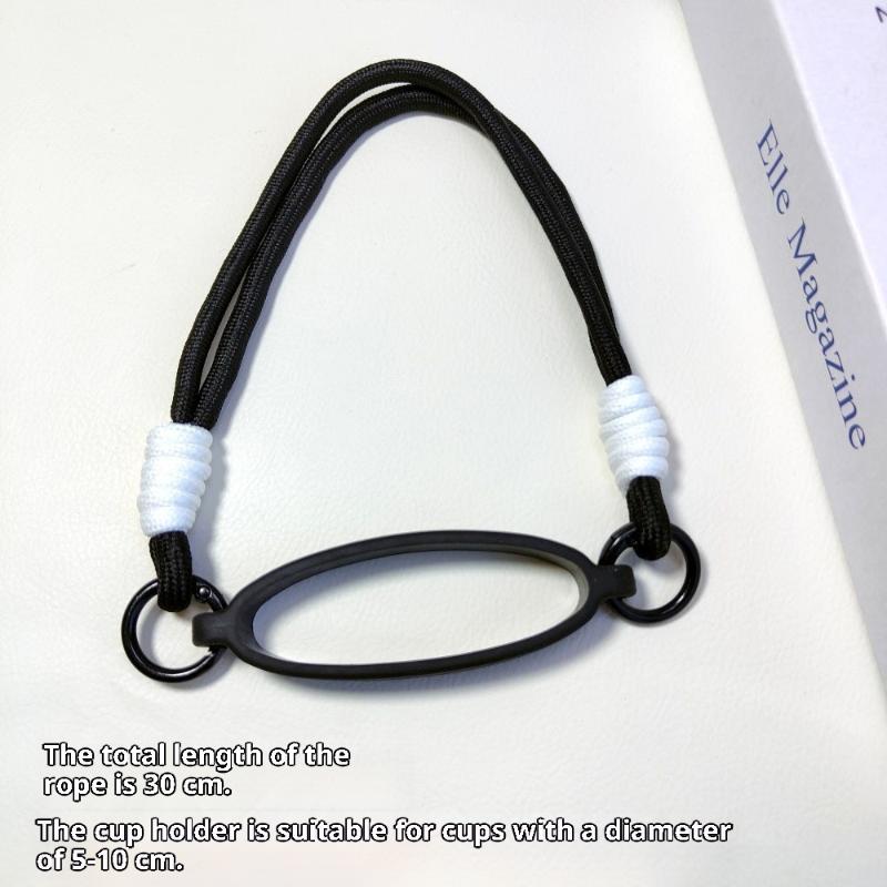 Candy Color Silicone Water Bottle Handle Strap Water Bottle Lanyard Hanging Rope Detachable Strap Bottles Cup Accessories