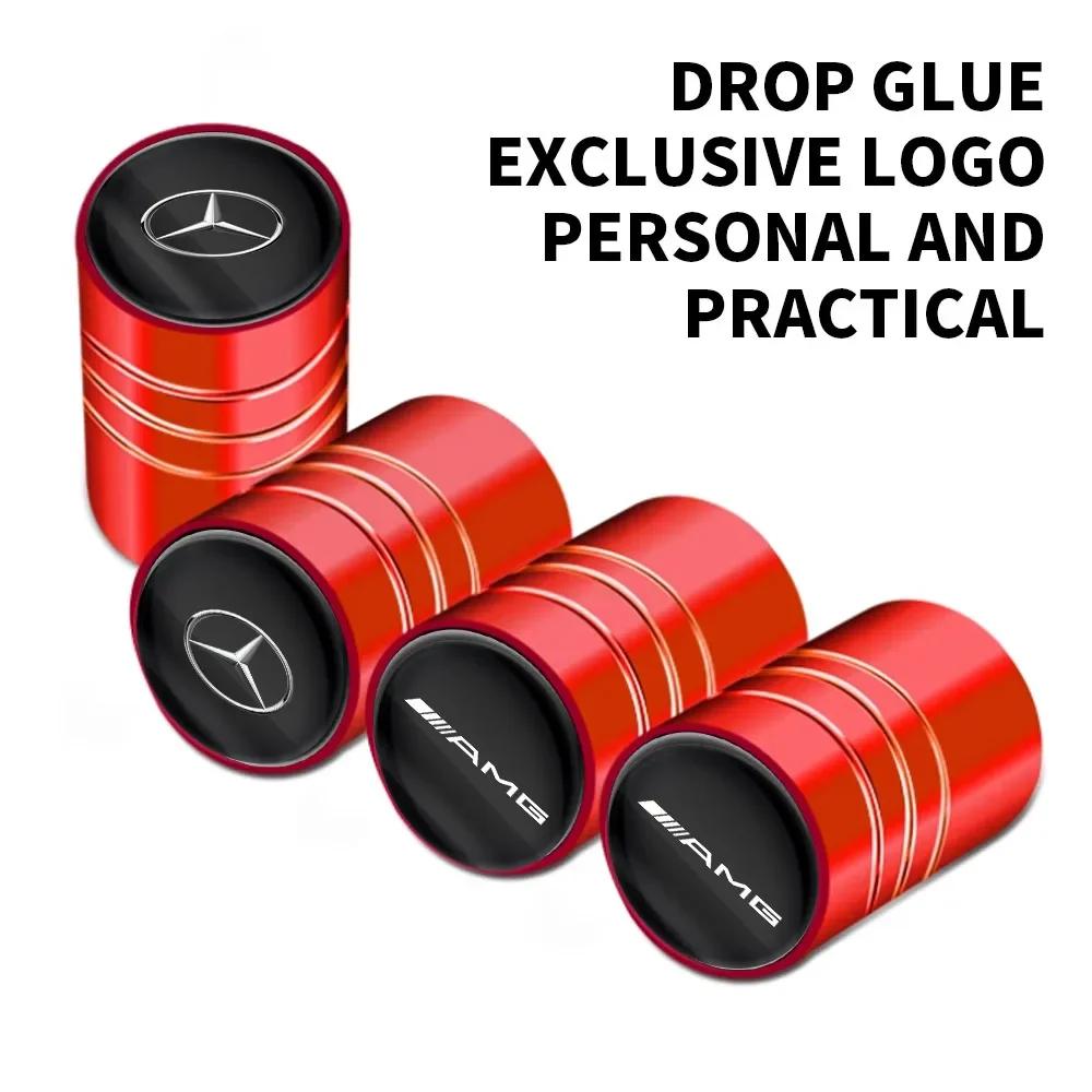 4 stuks Auto Wiel Band Ventieldopjes Luchtstuurhoesjes voor MERCEDES BENZ W203 W204 W205 W206 W209 W210 W211 W212 W213 W176 W166 W163 IX3