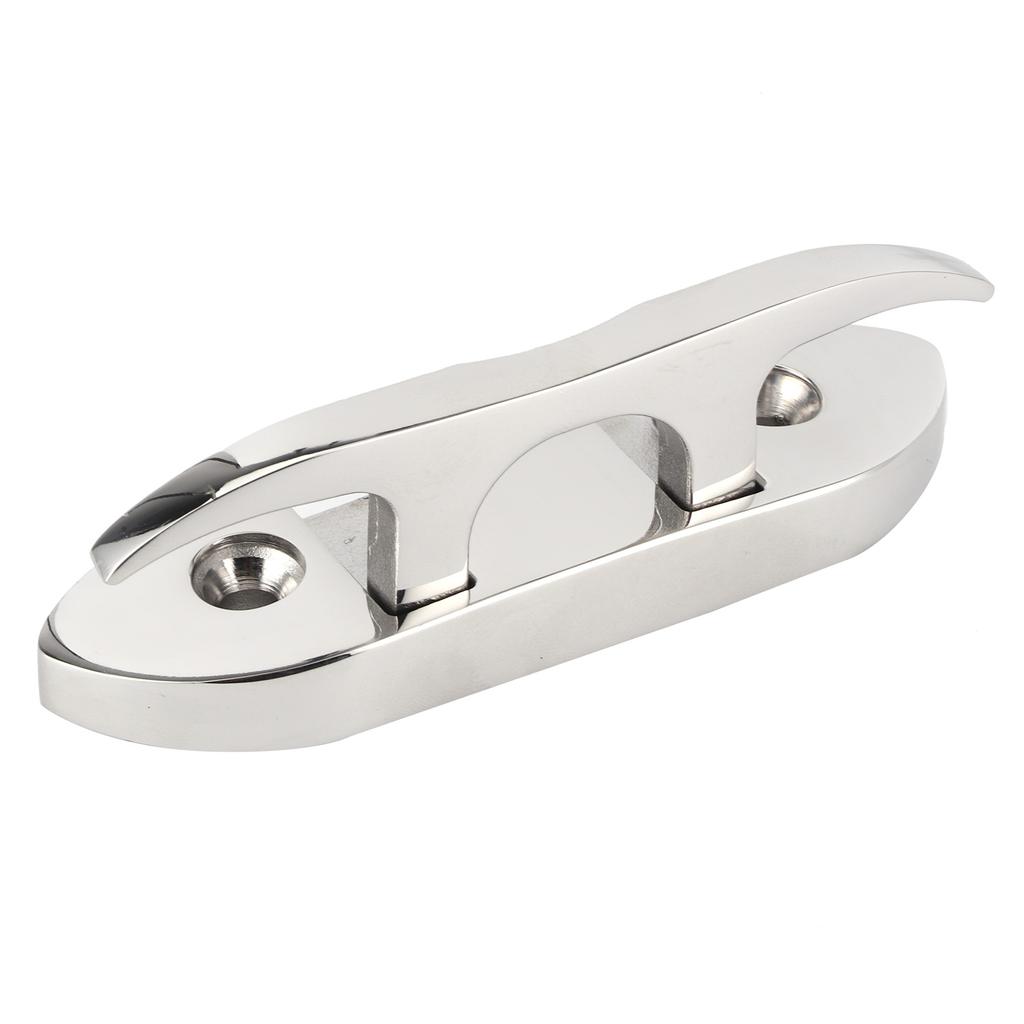 Folding Cleat Stainless Steel Flip Up Dock Cleat for Mooring Boat Kayak Marine 4.7in