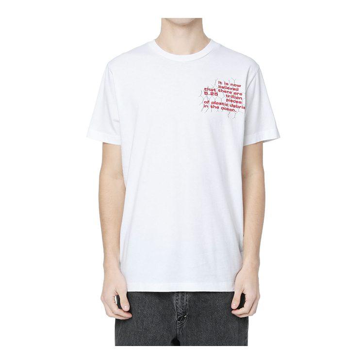 OFF WHITE SS20 T Shirts Men's White Crew Neck Moderate Straight Fit OMAA027S201850060188