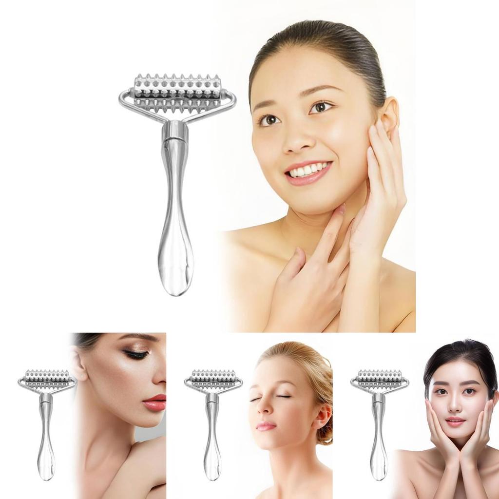 Premium Metal Eye Cream Roller Massager With Microneedle Design For Facial Beauty