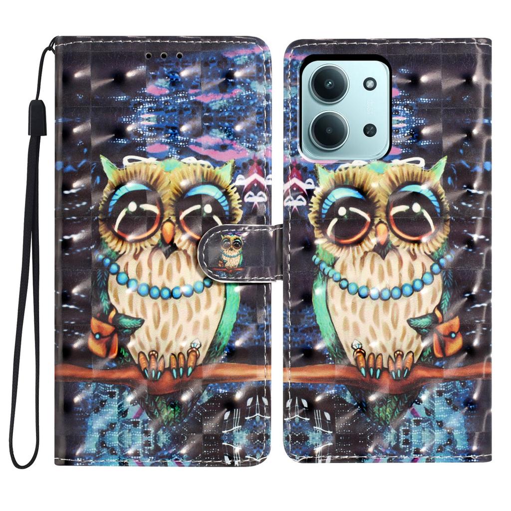 Για Xiaomi Redmi 15C 5G (ΕΕ) (173mm)/15C 4G (ΕΕ) (173mm) Θήκη Πορτοφόλι από PU Δέρμα Κάλυμμα Τηλεφώνου Εκτύπωση 3D Μοτίβου